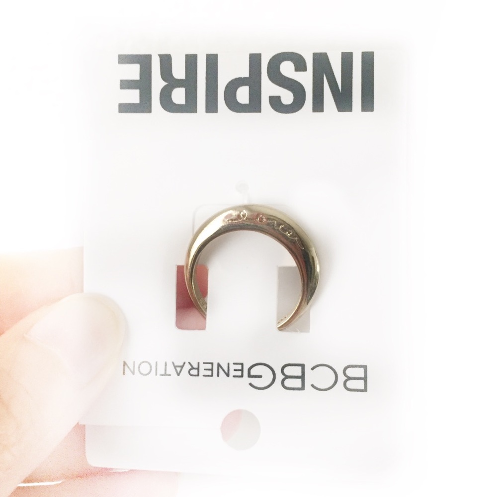 BCBGENERATION RING LOVER WORD GOLD TONED SIZE 6